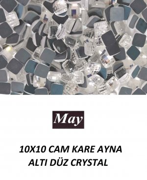 10X10 CAM KARE AYNA ALTI DÜZ CRYSTAL