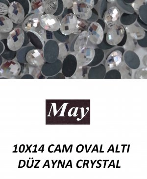 10X14 CAM OVAL ALTI DÜZ AYNA CRYSTAL