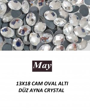 13X18 CAM OVAL ALTI DÜZ AYNA CRYSTAL