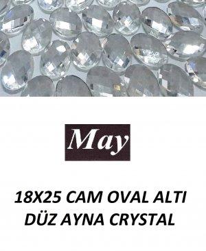 18X25 CAM OVAL ALTI DÜZ AYNA CRYSTAL