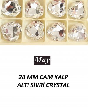 28 MM CAM KALP ALTI SİVRİ CRYSTAL