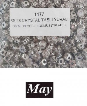 SS 28 CRYSTAL TAŞLI YUVALI DİKME BEYOGLU GÜMÜŞ