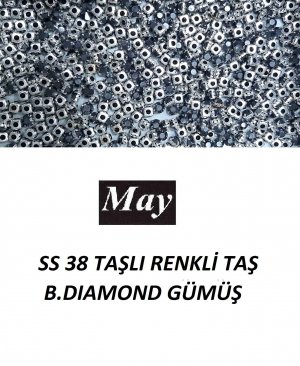 SS 38 TAŞLI RENKLİ TAŞ B.DIAMOND GÜMÜŞ