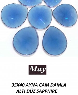 35X40 AYNA CAM DAMLA ALTI DÜZ SAPPHIRE