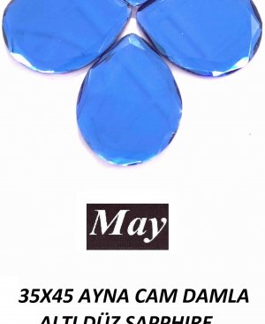 35X45 AYNA CAM DAMLA ALTI DÜZ SAPPHIRE