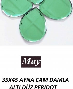 35X45 AYNA CAM DAMLA ALTI DÜZ PERIDOT