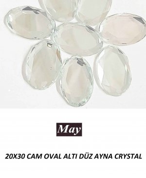 20X30 CAM OVAL ALTI DÜZ AYNA CRYSTAL