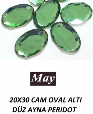 20X30 CAM OVAL ALTI DÜZ AYNA PERIDOT