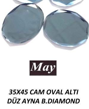 35X45 CAM OVAL ALTI DÜZ AYNA B.DIAMOND