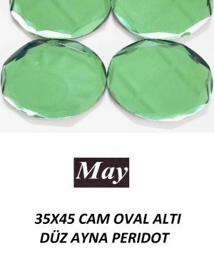 35X45 CAM OVAL ALTI DÜZ AYNA PERIDOT