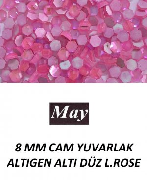 8 MM CAM YUVARLAK ALTIGEN ALTI DÜZ L.ROSE