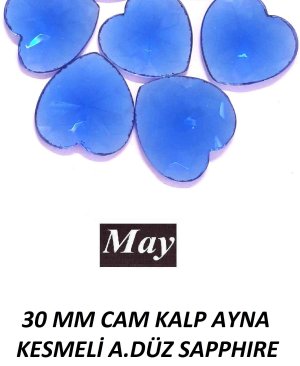 30 MM CAM KALP AYNA KESMELİ ALTI DÜZ SAPPHIRE