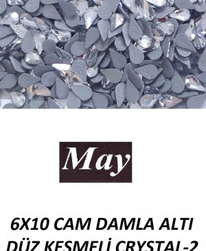 6X10 CAM DAMLA ALTI DÜZ KESMELİ CRYSTAL-2