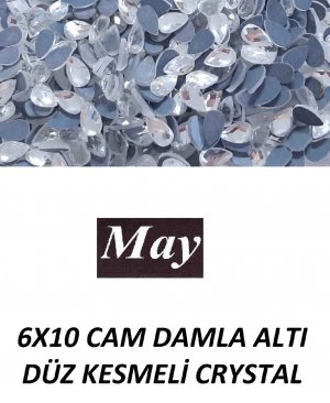 6X10 CAM DAMLA ALTI DÜZ KESMELİ CRYSTAL-1