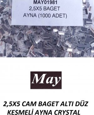 2,5X5 CAM BAGET ALTI DÜZ KESMELİ AYNA CRYSTAL