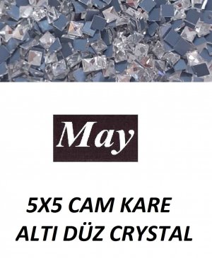 5X5 CAM KARE ALTI DÜZ CRYSTAL