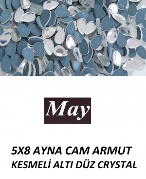 5X8 AYNA CAM ARMUT KESMELİ ALTI DÜZ CRYSTAL