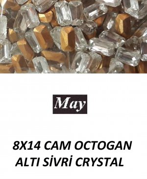 08X14 CAM OCTOGAN ALTI SİVRİ CRYSTAL