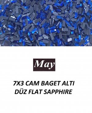 7X3 CAM BAGET ALTI DÜZ FLAT SAPPHIRE