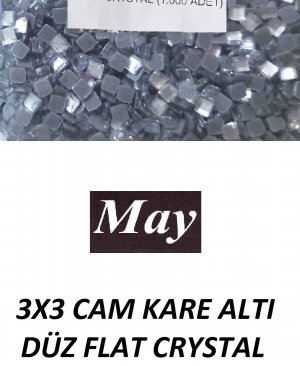 3X3 CAM KARE ALTI DÜZ FLAT CRYSTAL