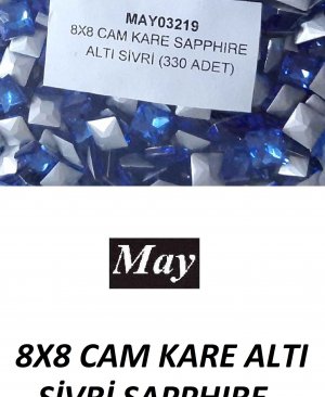 08X08 CAM KARE ALTI SİVRİ SAPPHIRE  