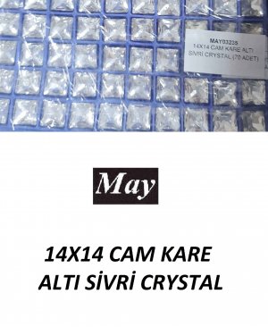 14X14 CAM KARE ALTI SİVRİ CRYSTAL