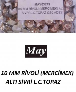 10 MM RİVOLİ (MERCİMEK) ALTI SİVRİ L.C.TOPAZ