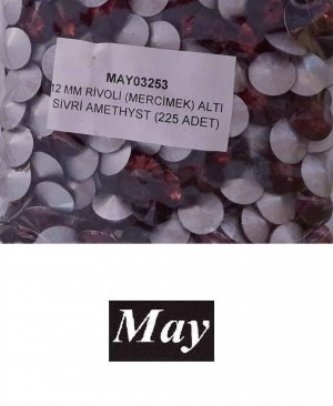 12 MM RİVOLİ (MERCİMEK) ALTI SİVRİ AMETHYST