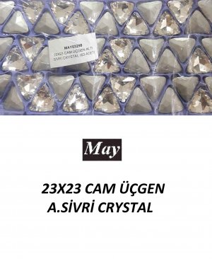 23X23 CAM ÜÇGEN ALTI SİVRİ CRYSTAL