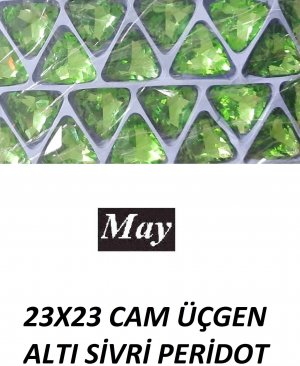 23X23 CAM ÜÇGEN ALTI SİVRİ PERİDOT