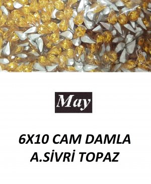 06X10 CAM DAMLA ALTI SİVRİ TOPAZ