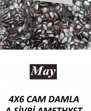 04X06 CAM DAMLA ALTI SİVRİ AMETHYST