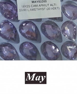 18X25 CAM ARMUT ALTI SİVRİ L.AMETHYST