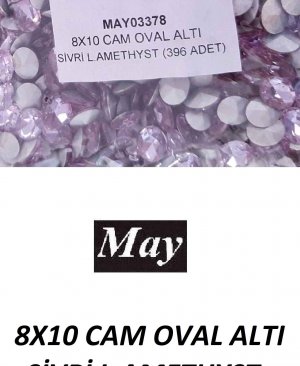 08X10 CAM OVAL ALTI SİVRİ L.AMETHYST