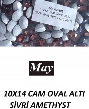 10X14 CAM OVAL ALTI SİVRİ AMETHYST