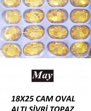 18X25 CAM OVAL ALTI SİVRİ TOPAZ