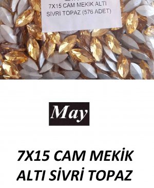 07X15 CAM MEKİK ALTI SİVRİ TOPAZ