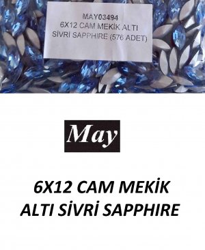 06X12 CAM MEKİK ALTI SİVRİ SAPPHIRE