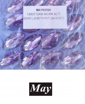 13X27 CAM MEKİK ALTI SİVRİ L.AMETHYST