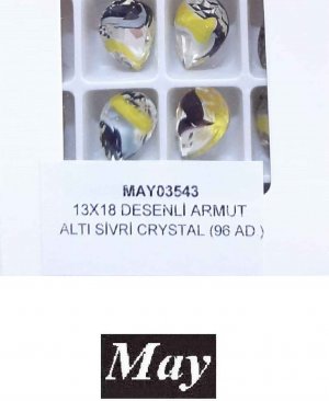 13X18 DESENLİ CAM ARMUT ALTI SİVRİ S.M.TOPAZ