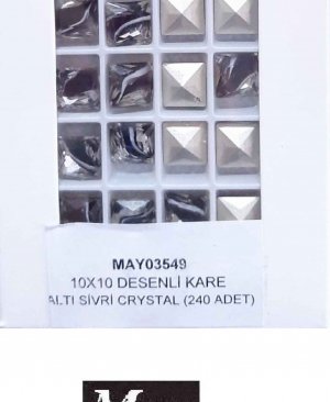 10X10 DESENLİ CAM KARE ALTI SİVRİ RENKLİ JET