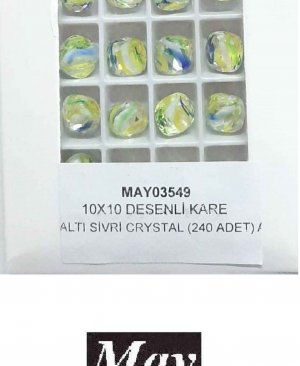 10X10 DESENLİ CAM KARE ALTI SİVRİ OVAL CITRINE