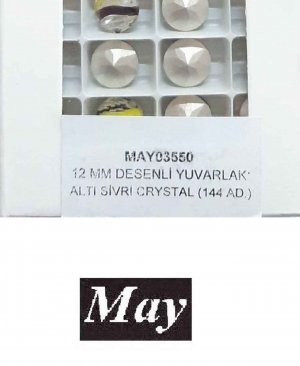 12 MM DESENLİ CAM YUVARLAK ALTI SİVRİ JONQUIL