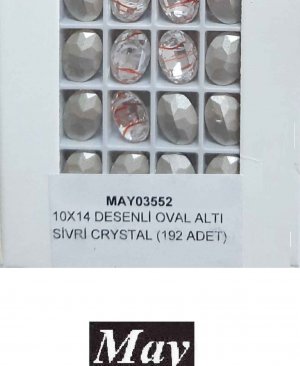 10X14 DESENLİ CAM OVAL ALTI SİVRİ L.SIAM