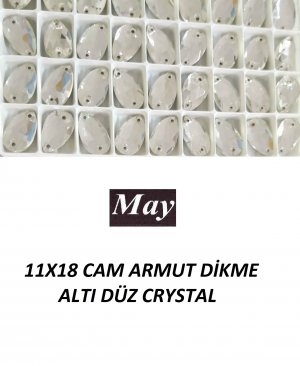 11X18 CAM ARMUT DİKME ALTI DÜZ CRYSTAL