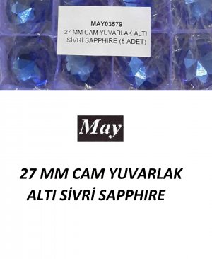 27 MM CAM YUVARLAK ALTI SİVRİ SAPPHIRE