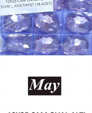 18X25 CAM OVAL ALTI SİVRİ L.AMETHYST