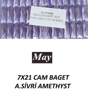 07X21 CAM BAGET ALTI SİVRİ AMETHYST