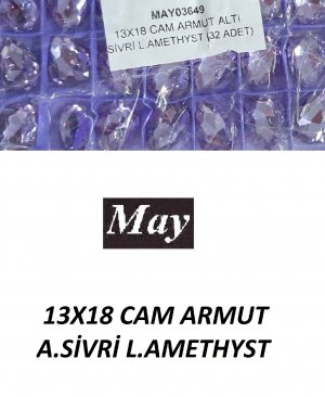 13X18 CAM ARMUT ALTI SİVRİ L.AMETHYST