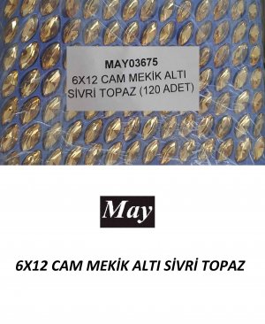 6X12 CAM MEKİK ALTI SİVRİ TOPAZ